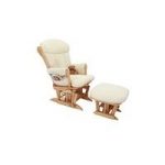 Tutti Bambini Rose Multi Pos Locking Glider Chair & Stool-Natural