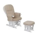 Tutti Bambini GC35 Recliner Glider Chair & Stool-White