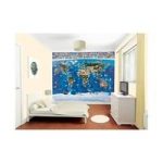 Walltastic 3D CLASSIC Kids Wallpaper-Map of the World