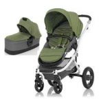 Britax Affinity White Chassis Pram System-Cactus Green