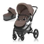 Britax Affinity Black Chassis Pram System-Fossil Brown