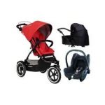 Phil & Teds Navigator V2 Maxi Cosi 3in1 Travel System-Cherry