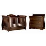 Boori Sleigh Royale 2 Piece Room Set-English Oak (Cotbed & Changer) + Free Cotbed Spring Mattress Worth 80!