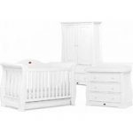 Boori Sleigh Royale 3 Piece Room Set-White (Cotbed, Changer & Wardrobe) + Free Cotbed Spring Mattress Worth 80!