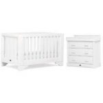 Boori Eton Expandable 2 Piece Room Set With Conversion Kit-White (Cotbed & Changer) + Free Cotbed Spring Mattress Worth 80!