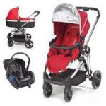 Mee-Go 3in1 Glide Safe Travel System-Red/Cherry