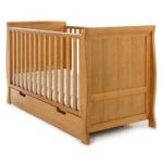 Obaby Lincoln Sleigh Cot Bed-Country Pine (New)