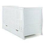 Obaby Lincoln Sleigh Cot Bed-White (New)