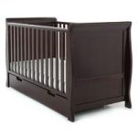 Obaby Lincoln Sleigh Cot Bed-Walnut (New)