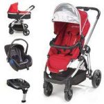 Mee-Go 3in1 Glide Safe Travel System-Red/Cherry (Includes Isofix Base)