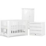 Boori Dawn Expandable 3 Piece Room Set With Conversion Kit-White + Free Cotbed Spring Mattress Worth 80!