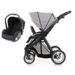 BabyStyle Oyster Max 2 Black Finish 2in1 Travel System-Silver Mist