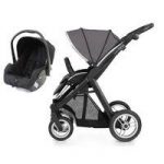 BabyStyle Oyster Max 2 Black Finish 2in1 Travel System-Slate Grey