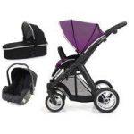 BabyStyle Oyster Max 2 Black Finish 3in1 Travel System-Grape