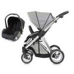 BabyStyle Oyster Max 2 Mirror Finish 2in1 Travel System-Silver Mist
