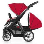 BabyStyle Oyster Max 2 Black Finish Tandem Stroller-Tomato