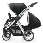 BabyStyle Oyster Max 2 Mirror Finish Tandem Stroller-Black