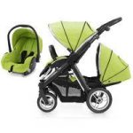 BabyStyle Oyster Max 2 Black Finish Tandem 2in1 Travel System-Lime