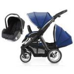 BabyStyle Oyster Max 2 Black Finish Tandem 2in1 Travel System-Navy