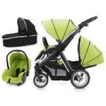 BabyStyle Oyster Max 2 Black Finish Tandem 3in1 Travel System-Lime