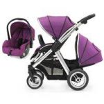 BabyStyle Oyster Max 2 Mirror Finish Tandem 2in1 Travel System-Grape