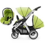 BabyStyle Oyster Max 2 Mirror Finish Tandem 2in1 Travel System-Lime