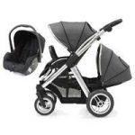 BabyStyle Oyster Max 2 Mirror Finish Tandem 2in1 Travel System-Slate Grey