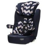 Obaby Group 1-2-3 High Back Booster Car Seat-Zigzag Navy (New)