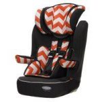 Obaby Group 1-2-3 High Back Booster Car Seat-Zigzag Orange (New)