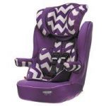 Obaby Group 1-2-3 High Back Booster Car Seat-Zigzag Purple (New)
