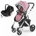 Tutti Bambini Riviera Plus Silver Frame 2in1 Travel System-Dusty Pink/Cool Grey (Pushchair + Car seat)