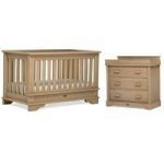 Boori Eton Convertible Plus 2 Piece Room Set With Out Conversion Kit-Natural + Free Cotbed Spring Mattress Worth 80!