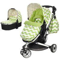 Obaby Chase 2in1 Pram System Zigzag Lime Online Baby Shop High