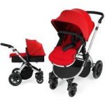 Ickle Bubba Stomp V2 Silver Frame 2in1 Pushchair-Red