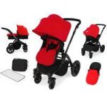 Ickle Bubba Stomp V2 Black Frame All-in-one Travel System-Red