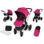 Ickle Bubba Stomp V2 Silver Frame All-in-one Travel System-Pink