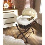Izziwotnot White Wicker Moses Basket-Cream Gift + INCL Stand!