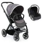 BabyStyle Oyster 2 Black Finish 2in1 Travel System-Slate Grey
