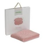 The Little Green Sheep Organic Knitted Moses Basket/ Pram Baby Blanket-Pink
