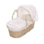 Obaby Hello Little One Moses Basket-White (New)