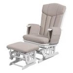 Kub Chatsworth Glider Nursing Chair and Stool-Cappuccino Cushion