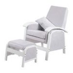 Kub Rosewell Glider Nursing Chair and Stool-Grey Cushion