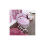 Izziwotnot White Wicker Moses Basket-Baby Fleur + INCL Stand!