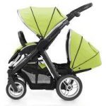 BabyStyle Oyster Max 2 Black Finish Tandem Stroller-Lime