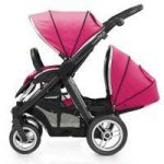 BabyStyle Oyster Max 2 Black Finish Tandem Stroller-Pink