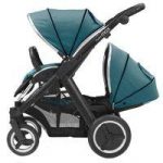 BabyStyle Oyster Max 2 Vogue Black Finish Tandem Stroller-Teal