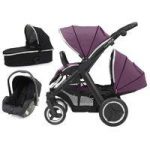 BabyStyle Oyster Max 2 Vogue Black Finish Tandem 3in1 Travel System-Damson