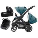 BabyStyle Oyster Max 2 Vogue Black Finish Tandem 3in1 Travel System-Teal