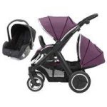 BabyStyle Oyster Max 2 Vogue Black Finish Tandem 2in1 Travel System-Damson