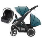 BabyStyle Oyster Max 2 Vogue Black Finish Tandem 2in1 Travel System-Teal